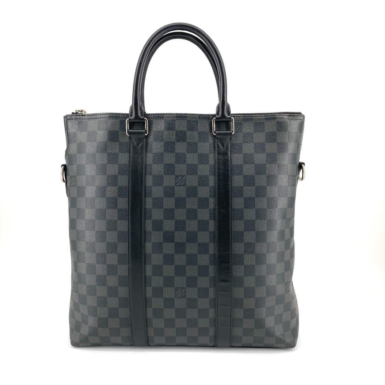 LOUIS VUITTON(ルイ・ヴィトン) ダミエグラフィット アントン PVC×レザー N40000 トートバッグ ブラック×グレー