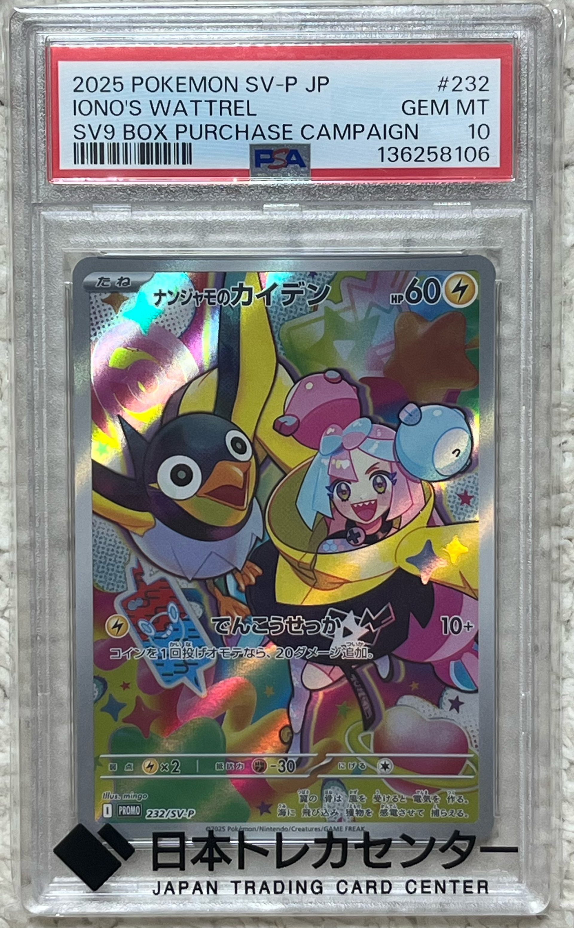 Iono's Wattrel P [SV-P 232](Promotional Cards "Expansion Pack Battle Partners Box Purchase Campaign")