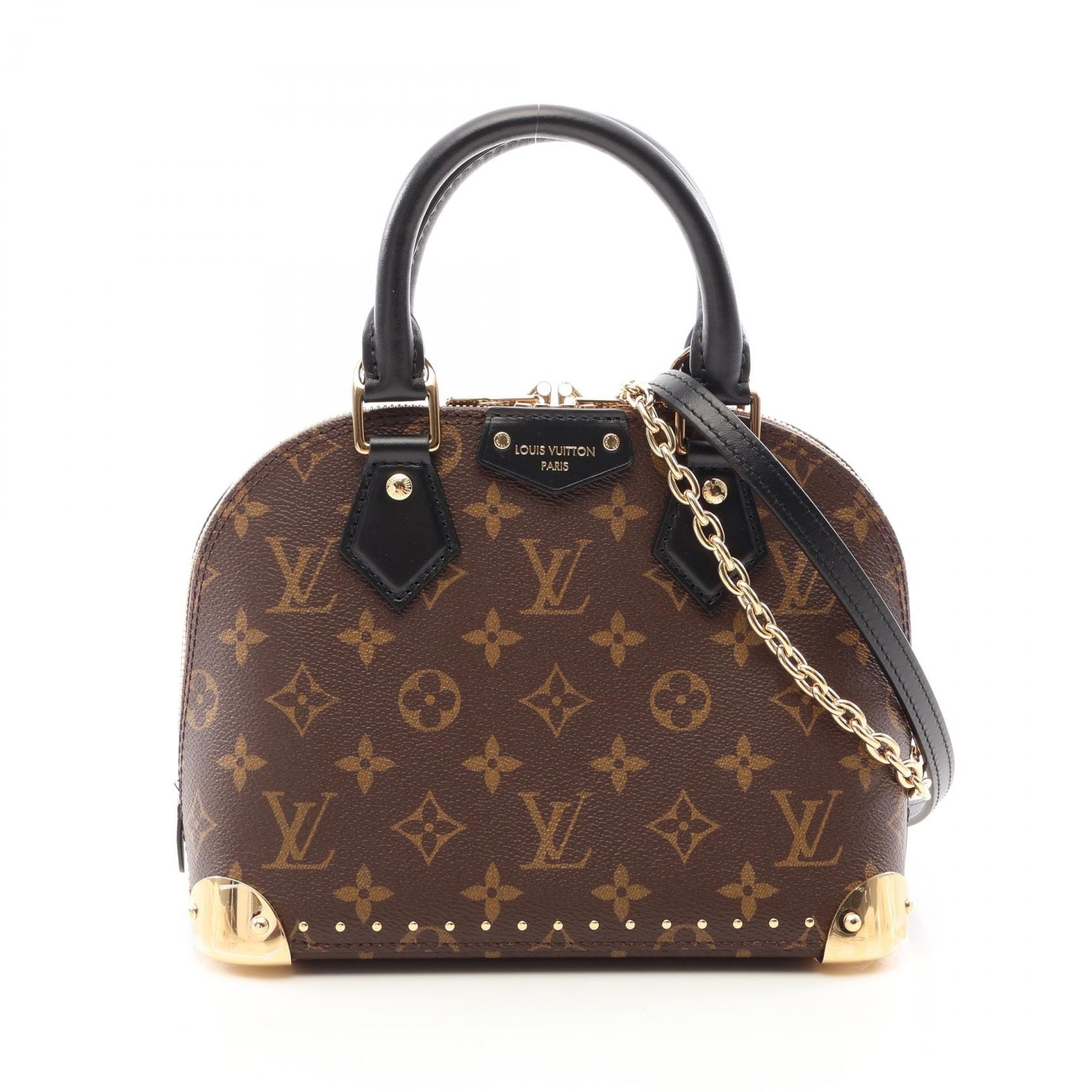 ルイ・ヴィトン LOUIS VUITTON アルマ トランクBB 2WAY ハンドバッグ バッグ PVCコーティングキャンバス レザー モノグラム レディース ブラウン系 / ブラック系 M26084 【中古】