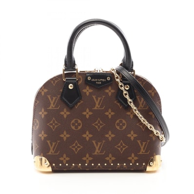 ルイ・ヴィトン LOUIS VUITTON アルマ トランクBB 2WAY ハンドバッグ バッグ PVCコーティングキャンバス レザー モノグラム レディース ブラウン系 / ブラック系 M26084 【中古】