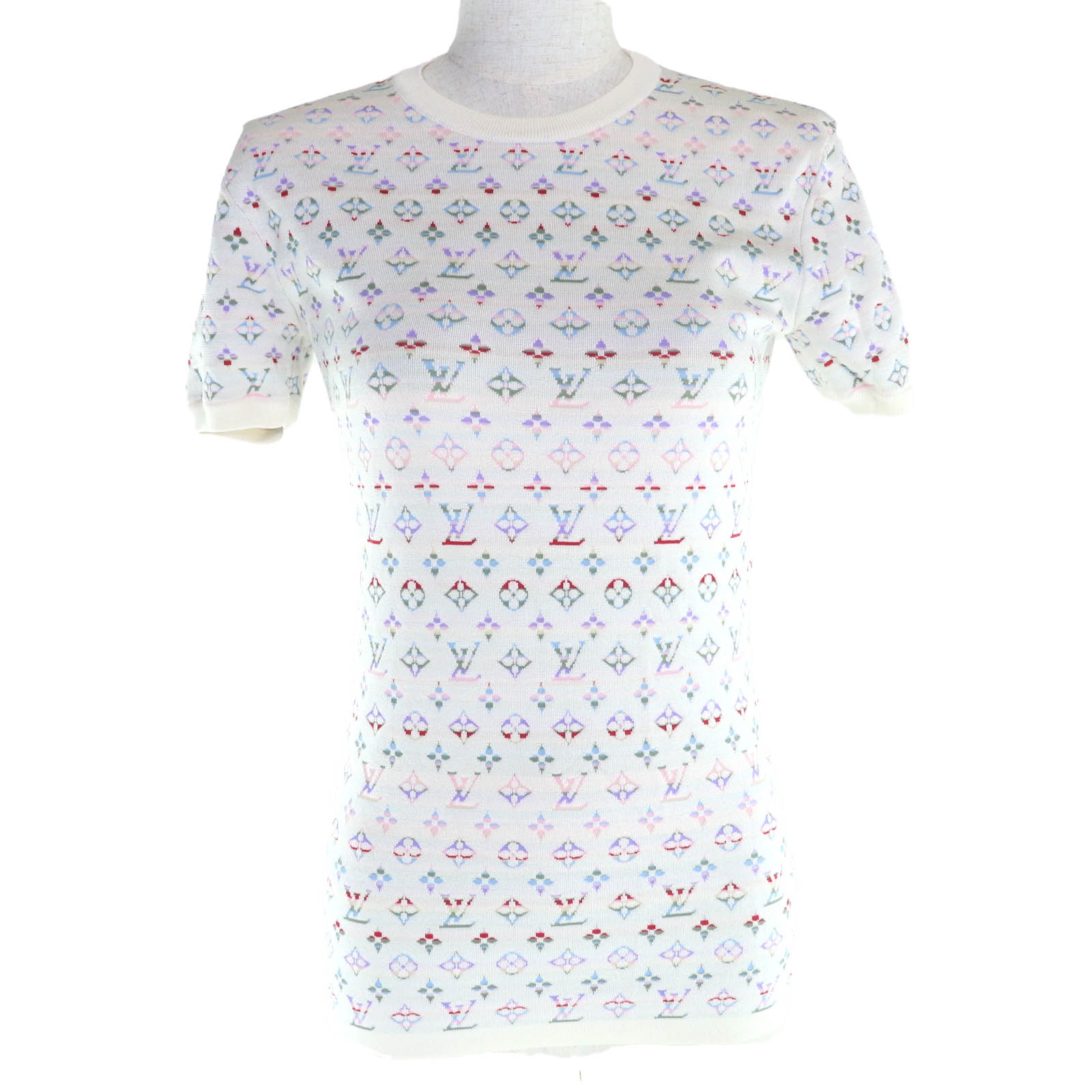 極美品 ルイヴィトン 半袖ニット マルチ レディース XS