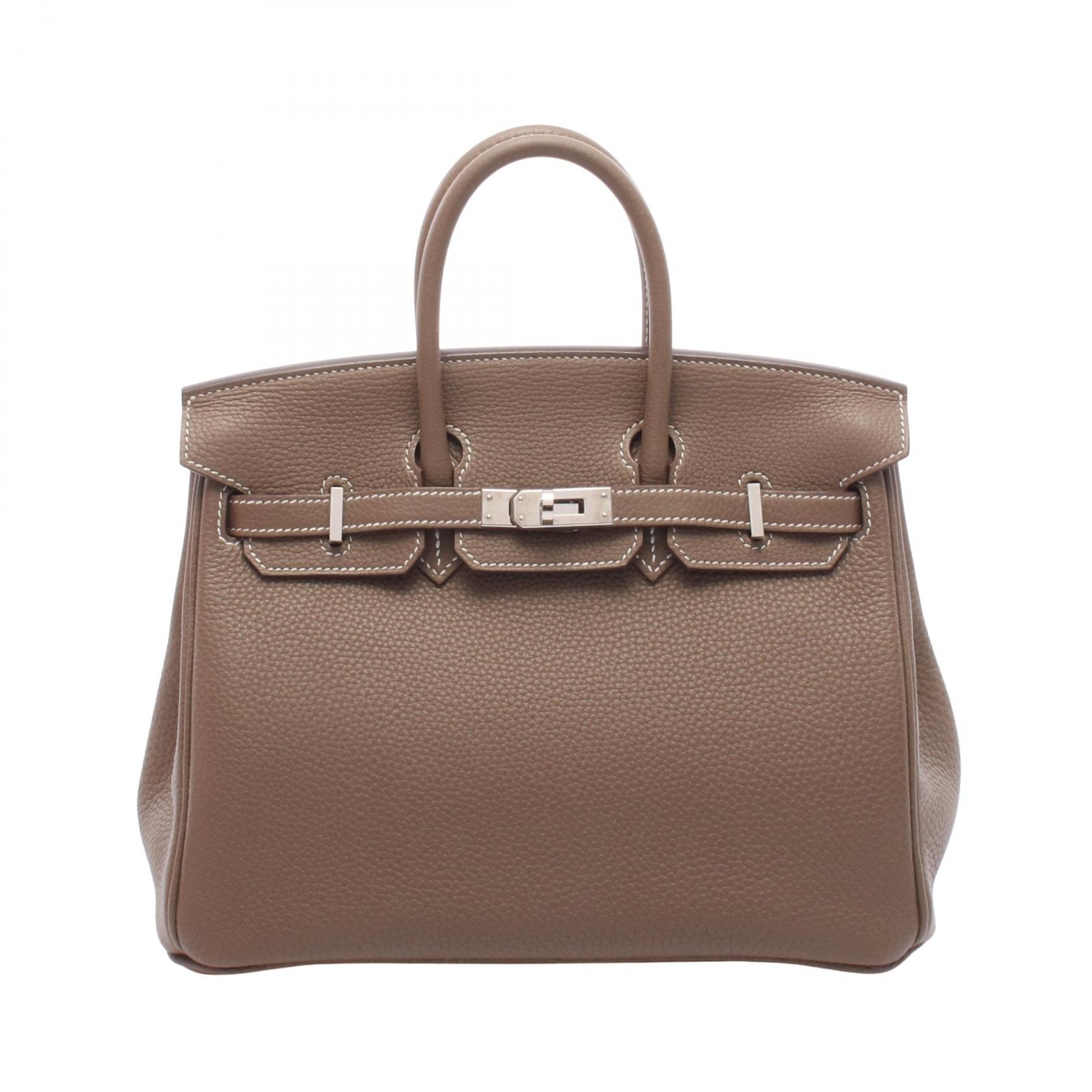 エルメス HERMES バーキン25 ハンドバッグ バッグ レザー トゴ トゴ エトゥープ D刻印(2019年製造) レディース グレー系 【中古】