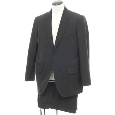 【中古】ビームス BEAMS the A ウール 3つボタンスーツ セットアップ チャコールグレー【サイズL/L】【メンズ】