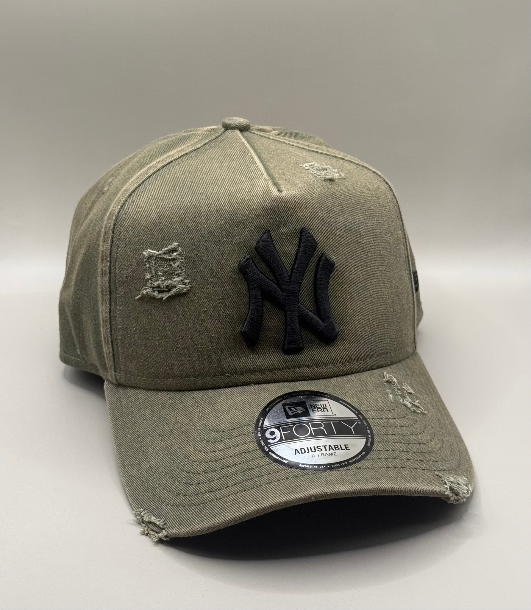 【限定発売】New Era 9FORTY ニューヨーク・ヤンキース Distressed Olive