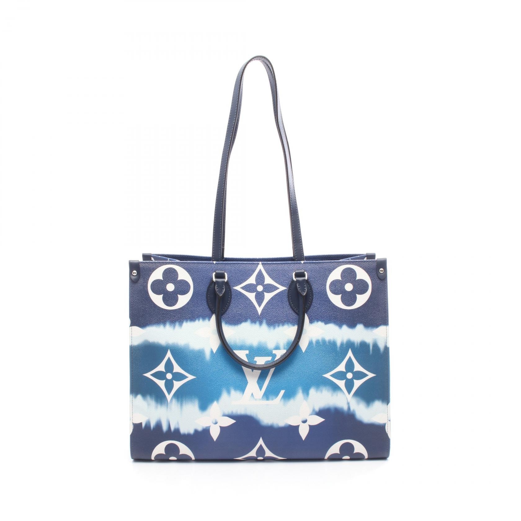 ルイ・ヴィトン LOUIS VUITTON LVエスカル オンザゴー GM ショルダーバッグ バッグ PVCコーティングキャンバス レザー レディース ネイビー系 / ホワイト系 / マルチカラー M45120 【中古】