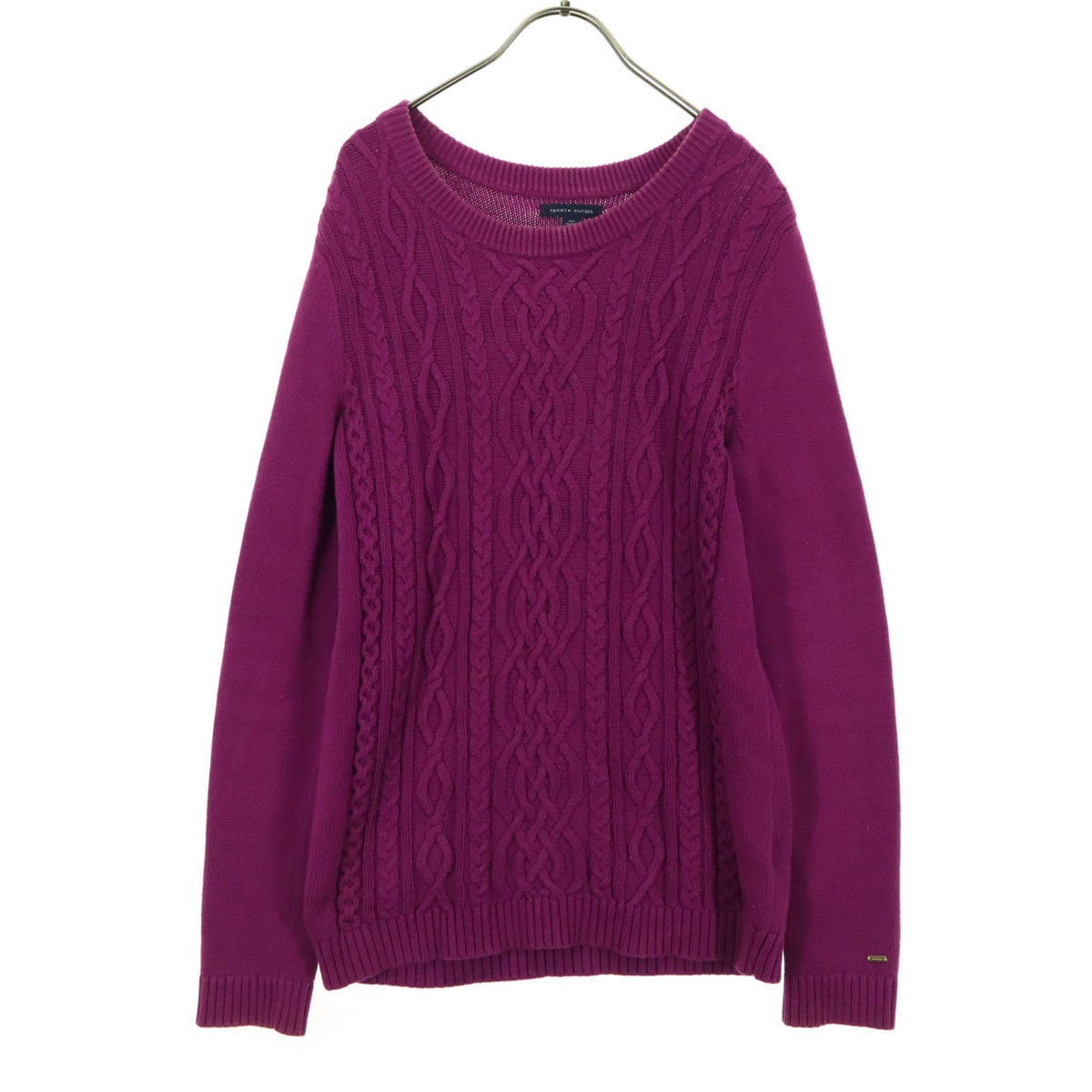 TOMMY HILFIGER トミーヒルフィガー 長袖 セーター S パープル ニット