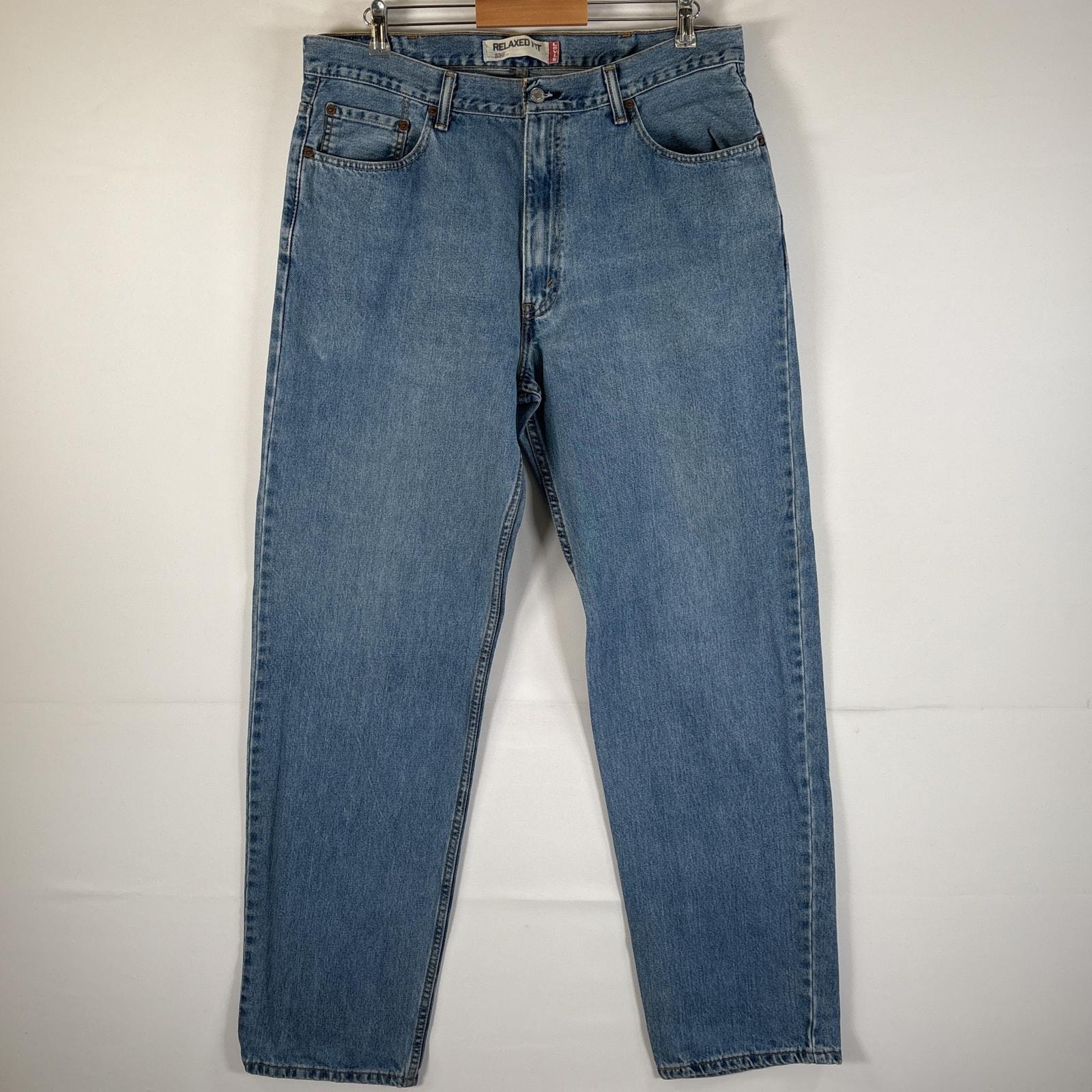 古着 リーバイス Levi's デニムパンツ 550 ブルーデニム ジーンズ ジーパン テーパード 大きいサイズ リラックスフィット w38 L36 アイスブルー メンズ