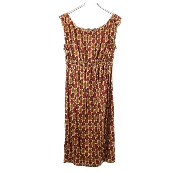 MAX MARA マックスマーラ 総柄 ノースリーブ ワンピース S ブラウン系
