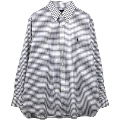 古着 ラルフローレン Ralph Lauren EASY CARE 長袖 ボタンダウンチェックシャツ メンズXL相当/eaa663248