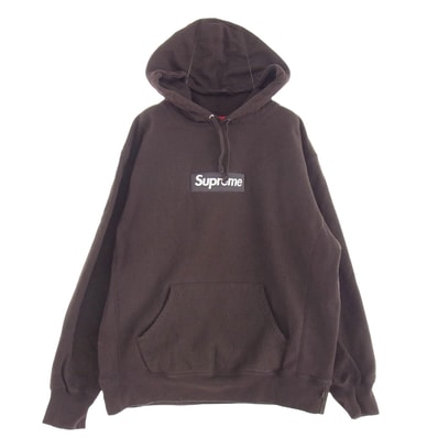 Supreme シュプリーム パーカー 21AW Box Logo Hooded Sweatshirt ボックスロゴ フーデット スウェット パーカー ブラウン系 M【中古】