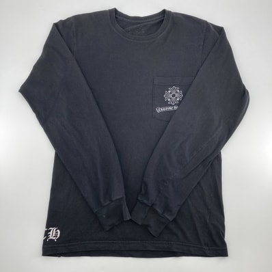 CHROME HEARTS(クロムハーツ) CHプラスプリント 長袖カットソー 長袖Tシャツ ブラック