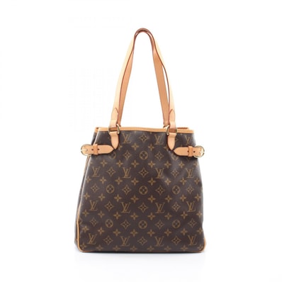 ルイ・ヴィトン LOUIS VUITTON バティニョール ヴェルティカル トートバッグ バッグ PVCコーティングキャンバス レザー モノグラム レディース ブラウン系 M51153 【中古】