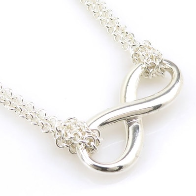 ティファニー TIFFANY&Co. ネックレス インフィニティ ダブルチェーン シルバー925 シルバー レディース【中古】 r10956a