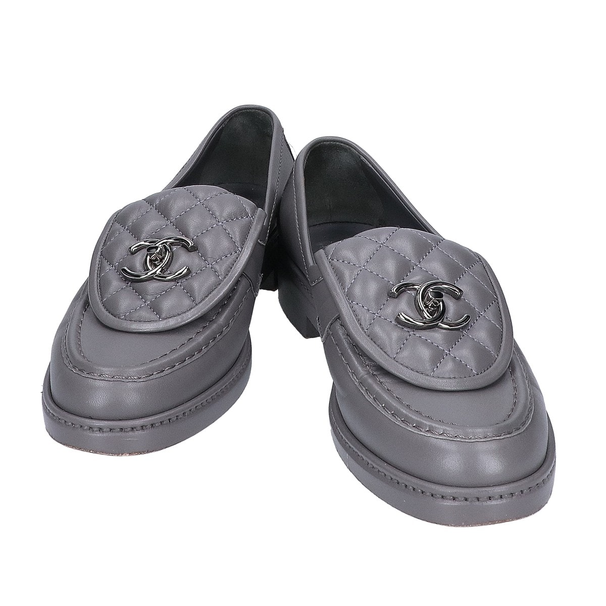 シャネル G36646 ココマークターンロックマトラッセ ローファー 37.5