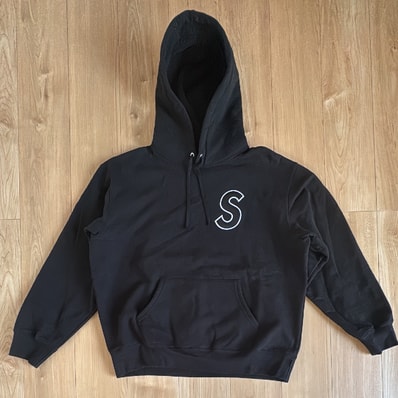 Supreme S Logo Hooded Sweatshirt "Black"