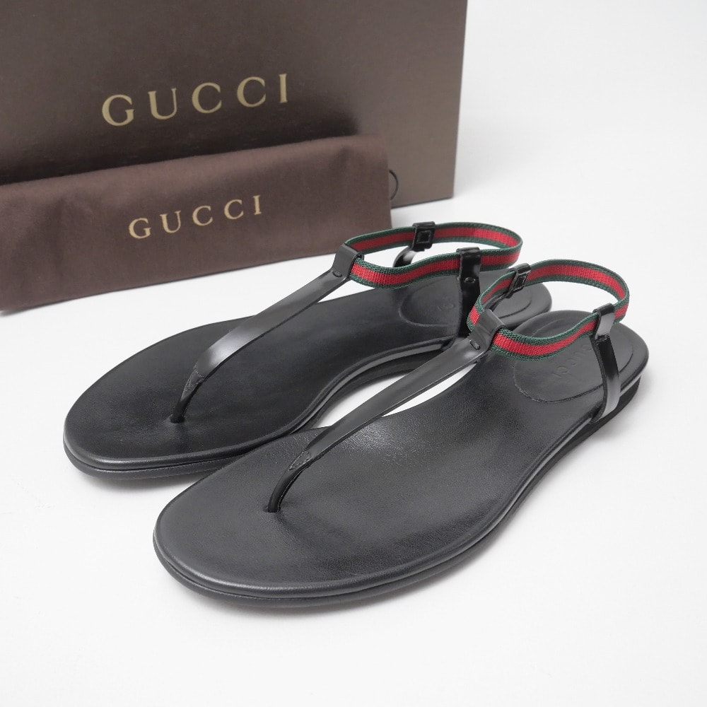 ■未使用品■GUCCI グッチ サンダル サイズ37 ウェブライン トングサンダル 20260528/RA9513