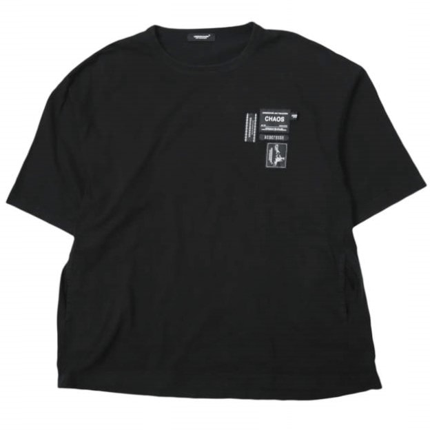 UNDERCOVER アンダーカバー 24SS 日本製 T-SHIRT with PATCHES ネームコラージュTEE UC1D4807-4 4 BLACK 半袖 Tシャツ トップス g28317