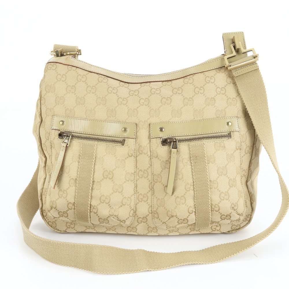 ■極美品 グッチ GGキャンバス 90762 ショルダーバッグ