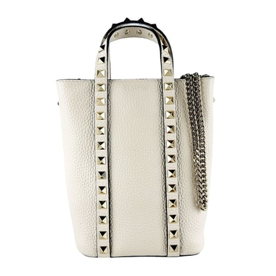 ヴァレンティノ ガラヴァーニ Valentino Garavani ショルダーバッグ ハンドバッグ レザー アイボリー レディース【中古】 z10318