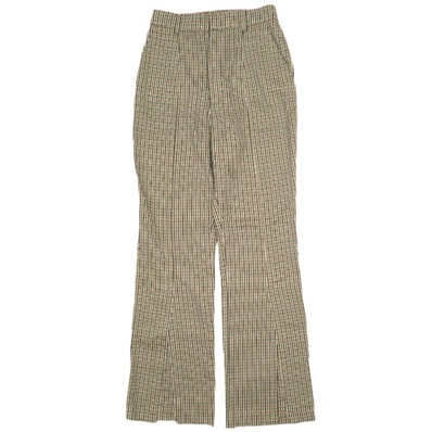 Ray BEAMS レイビームス ガンクラブチェックフロントスリットパンツ 63-23-0328-111 0 ブラウン イージー ボトムス g23453