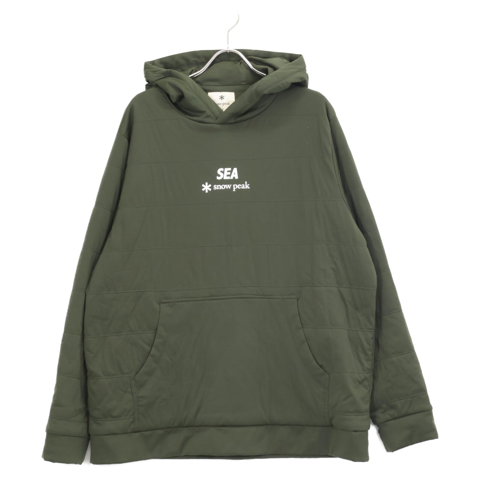 スノーピーク ×WIND AMD SEA カーキ FLEXIBLE INSULATED PULL-HOODIE XL
