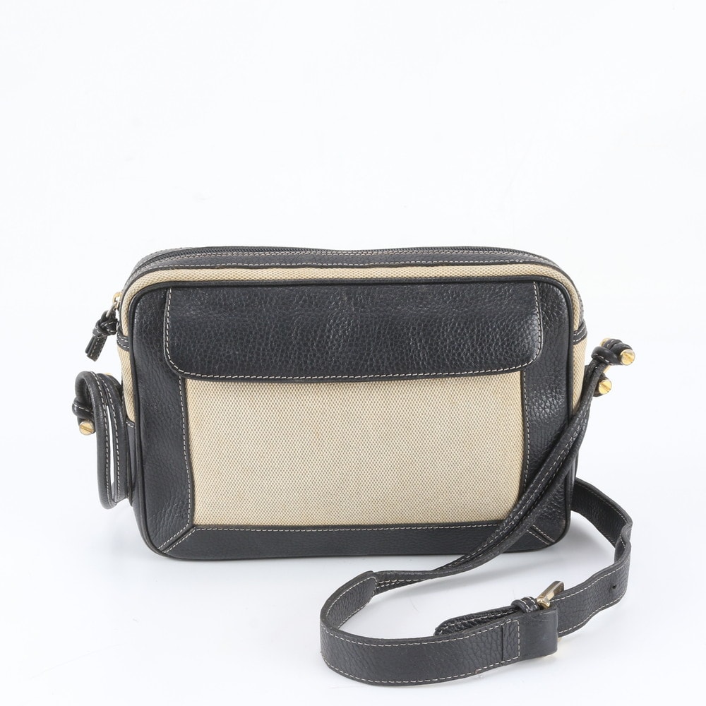 ■美品 バリー ショルダーバッグ レザー×キャンバス