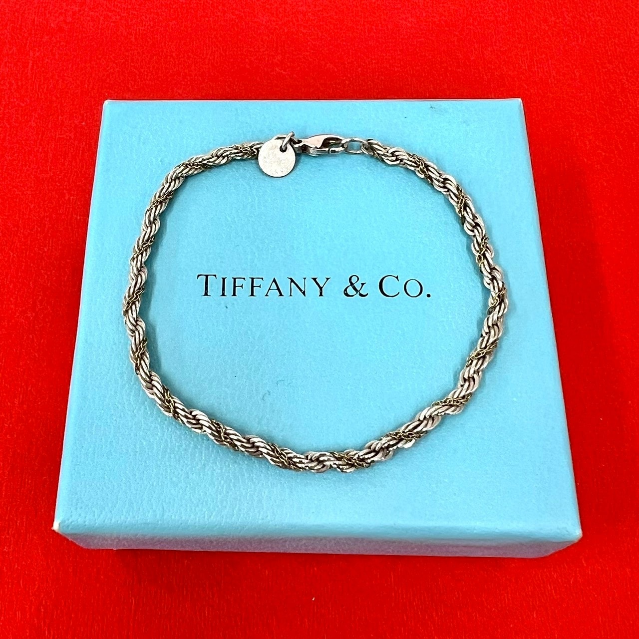 TIFFANY&Co. ティファニー ツイストロープ ブレスレット シルバー925 K18イエローゴールド ブレスレット シルバー
 19936