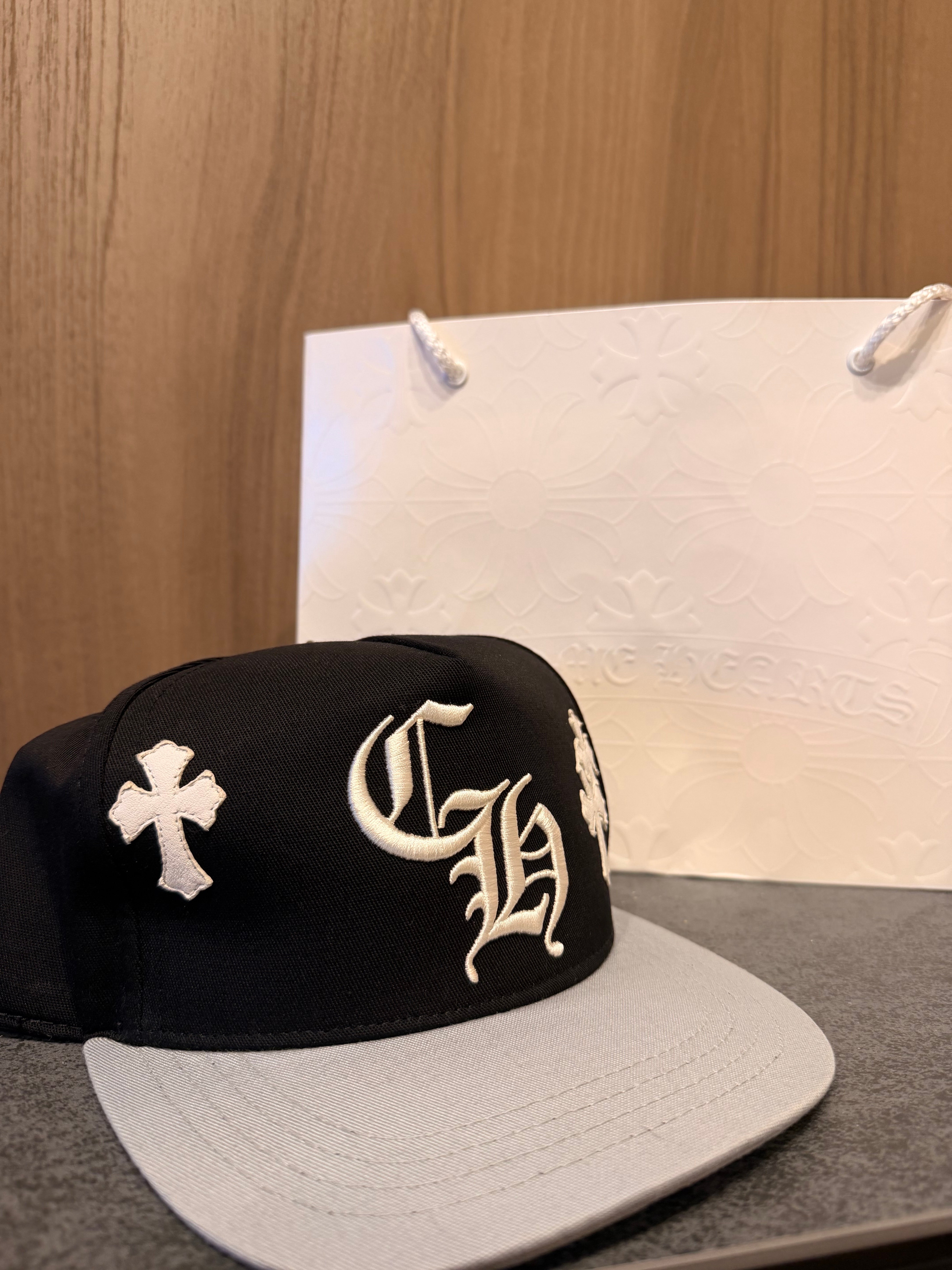 Chrome Hearts CH Hat Cross Patch Baseball Cap "Black/Grey/White"