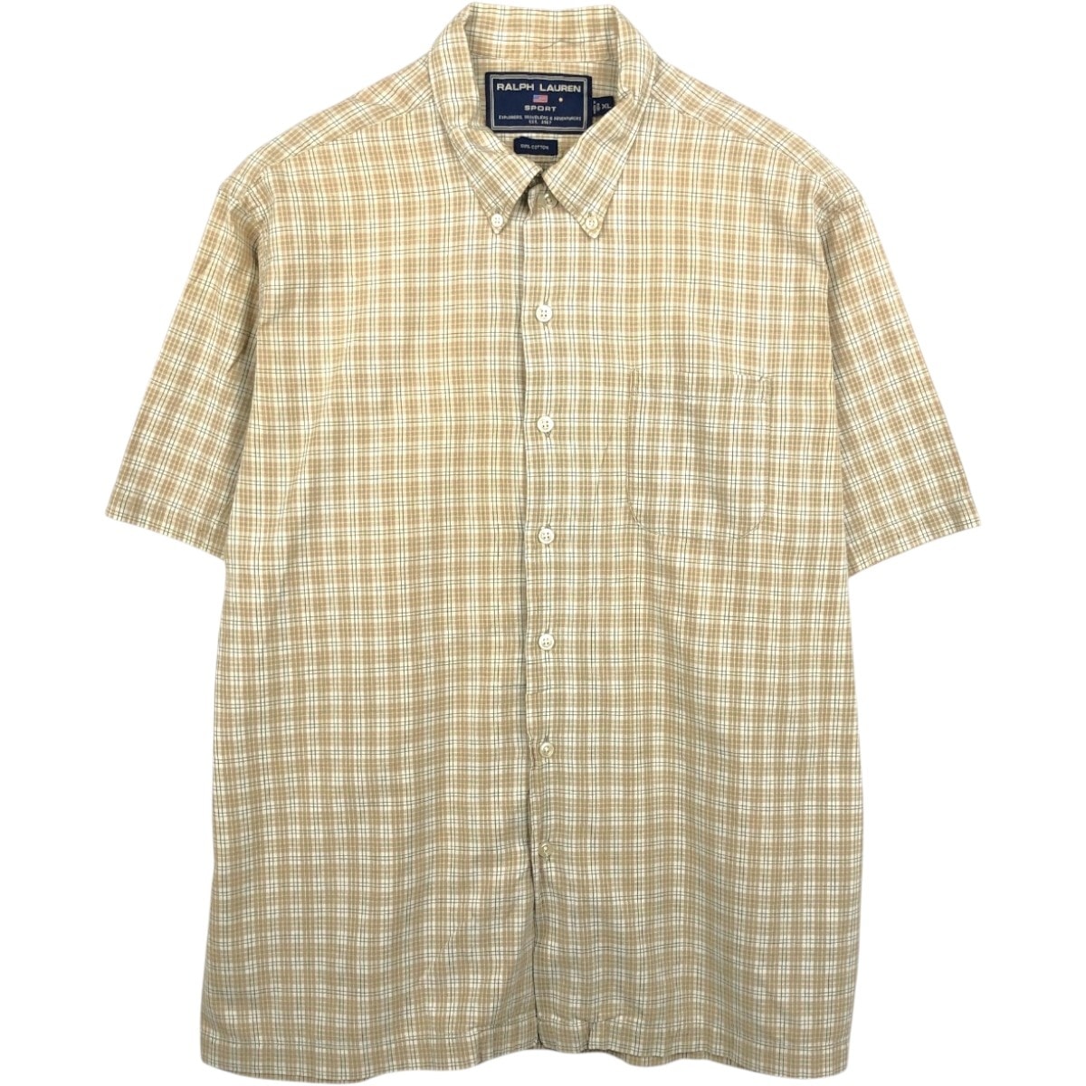 古着 ラルフローレン Ralph Lauren RALPH LAUREN SPORT 半袖 ボタンダウン チェックシャツ ボックスシャツ メンズXL相当/eaa668591