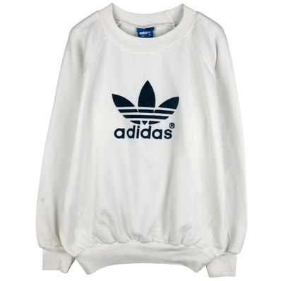 古着 80年代 アディダス adidas トレフォイルロゴ ラグラン ロゴスウェットシャツ トレーナー メンズXL相当 ヴィンテージ/eaa601659