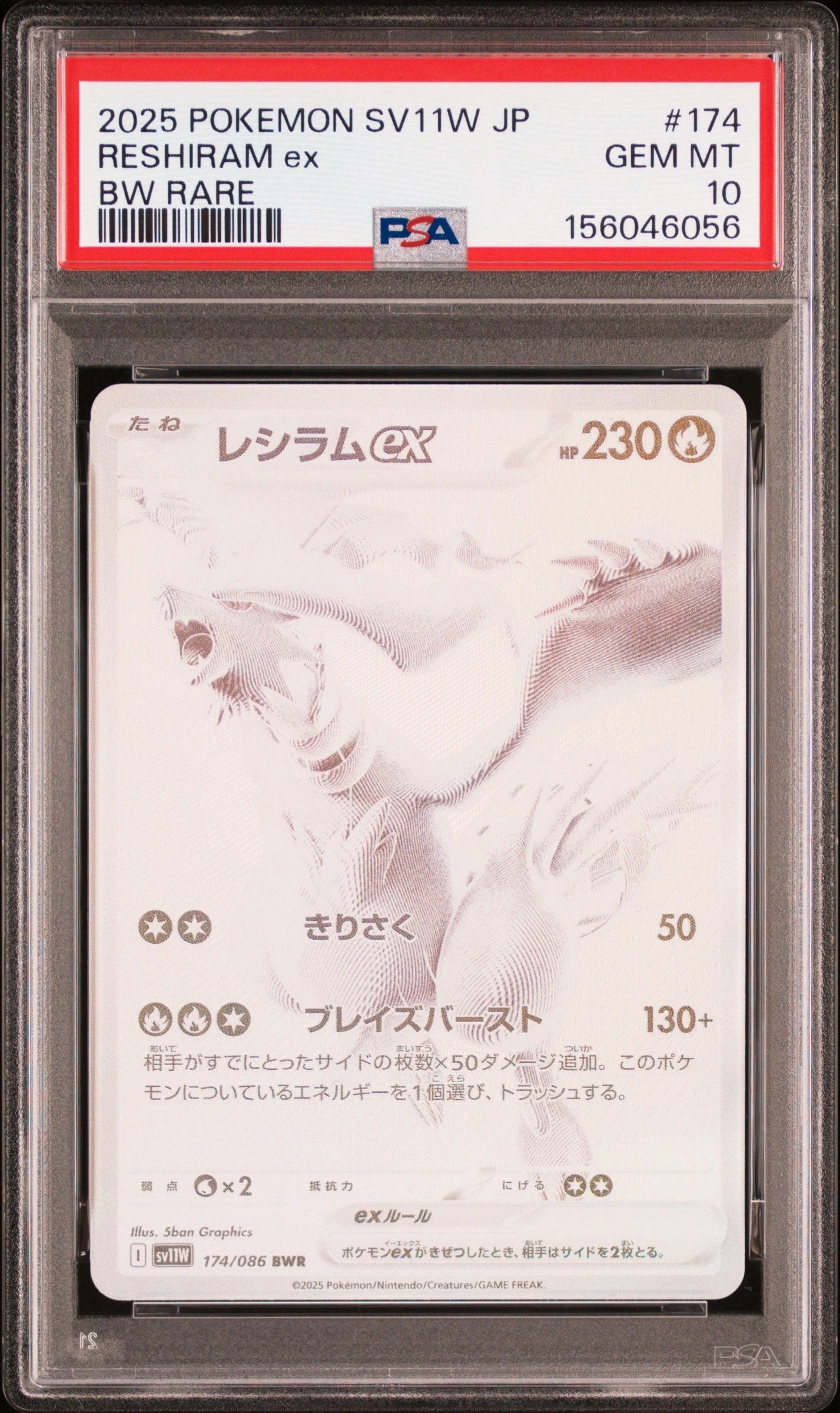 レシラムex BWR [SV11W 174/086](拡張パック「ホワイトフレア」)の新品