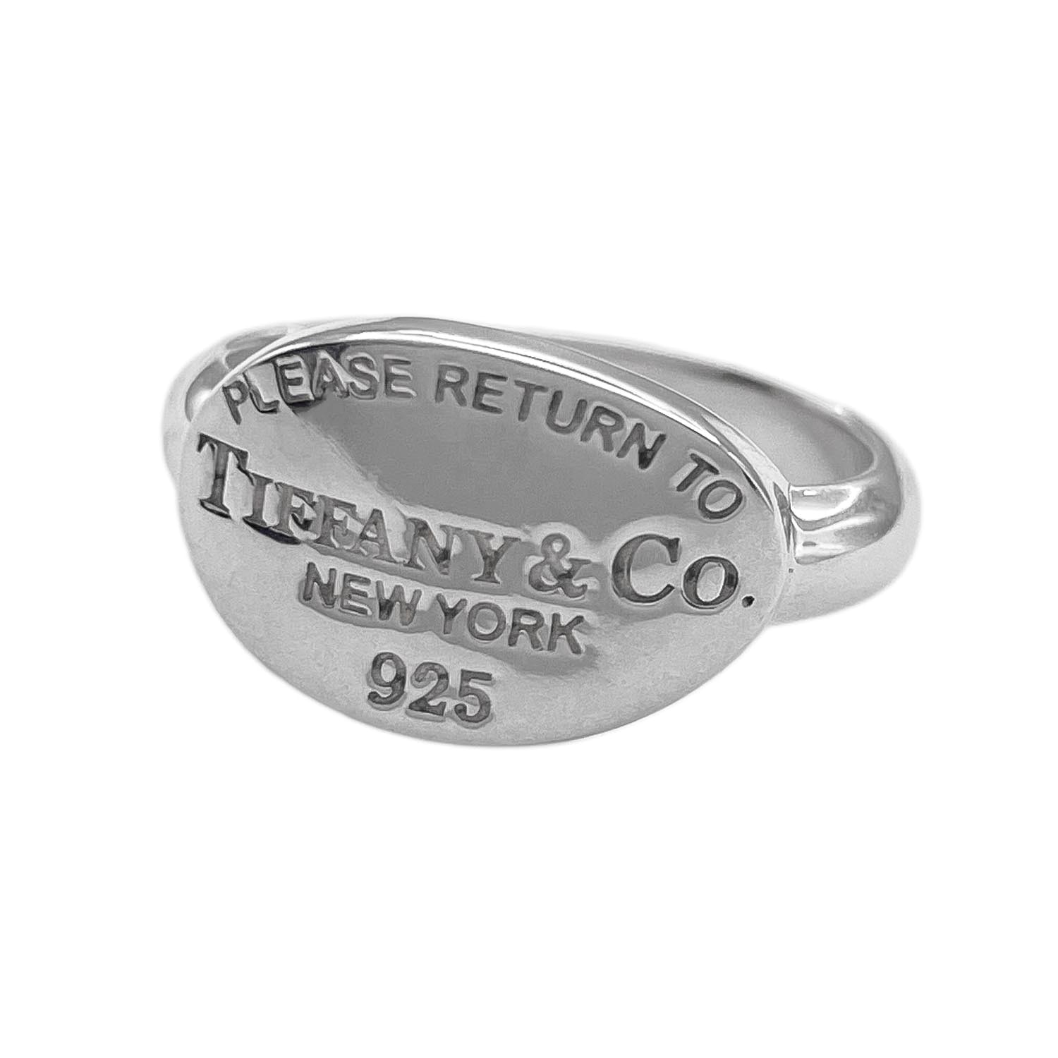 TIFFANY&Co. ティファニー リターントゥ オーバル リング・指輪
 SV925 11号 シルバー 新品仕上済 ユニセックス
 【中古】