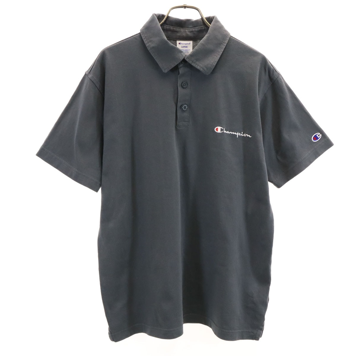 Champion チャンピオン 半袖 ポロシャツ L チャコールグレー