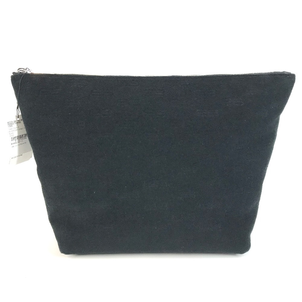 バレンシアガ BALENCIAGA Bロゴ 695537  セカンドバッグ カバン ポーチ クラッチバッグ パイル ブラック 未使用