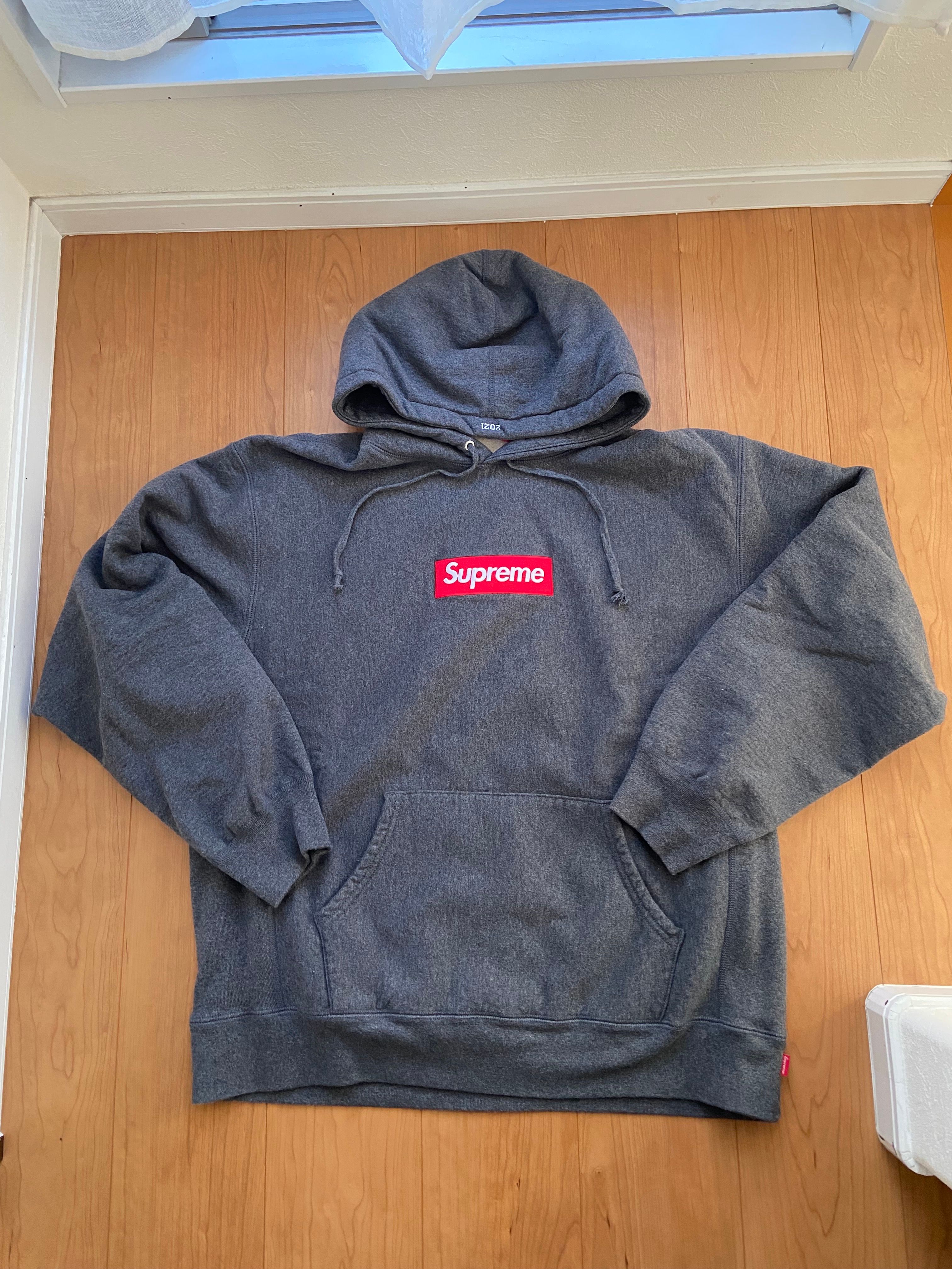 Supreme Box Logo Hooded Sweatshirt "Charcoal" (21FW)