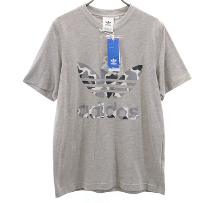 未使用 adidas Originals アディダスオリジナルス トレフォイルロゴ 半袖 Tシャツ S グレー
