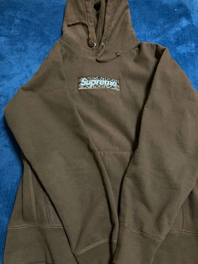 Supreme Bandana Box Logo Hooded Sweatshirt "Brown"
