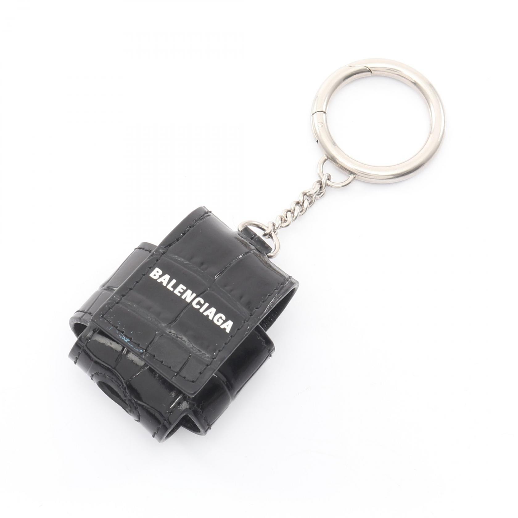 バレンシアガ BALENCIAGA AirPodsケース 携帯・スマホアクセサリー アクセサリー レザー メンズ レディース ブラック系 659926 【中古】