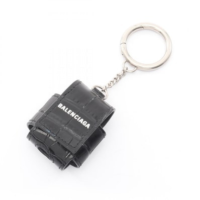 バレンシアガ BALENCIAGA AirPodsケース 携帯・スマホアクセサリー アクセサリー レザー メンズ レディース ブラック系 659926 【中古】