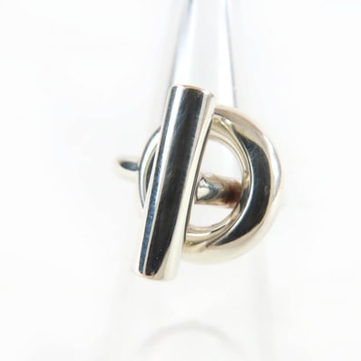 極美品 エルメス リング・指輪 エシャペ MM シルバー 48(JP8号相当)