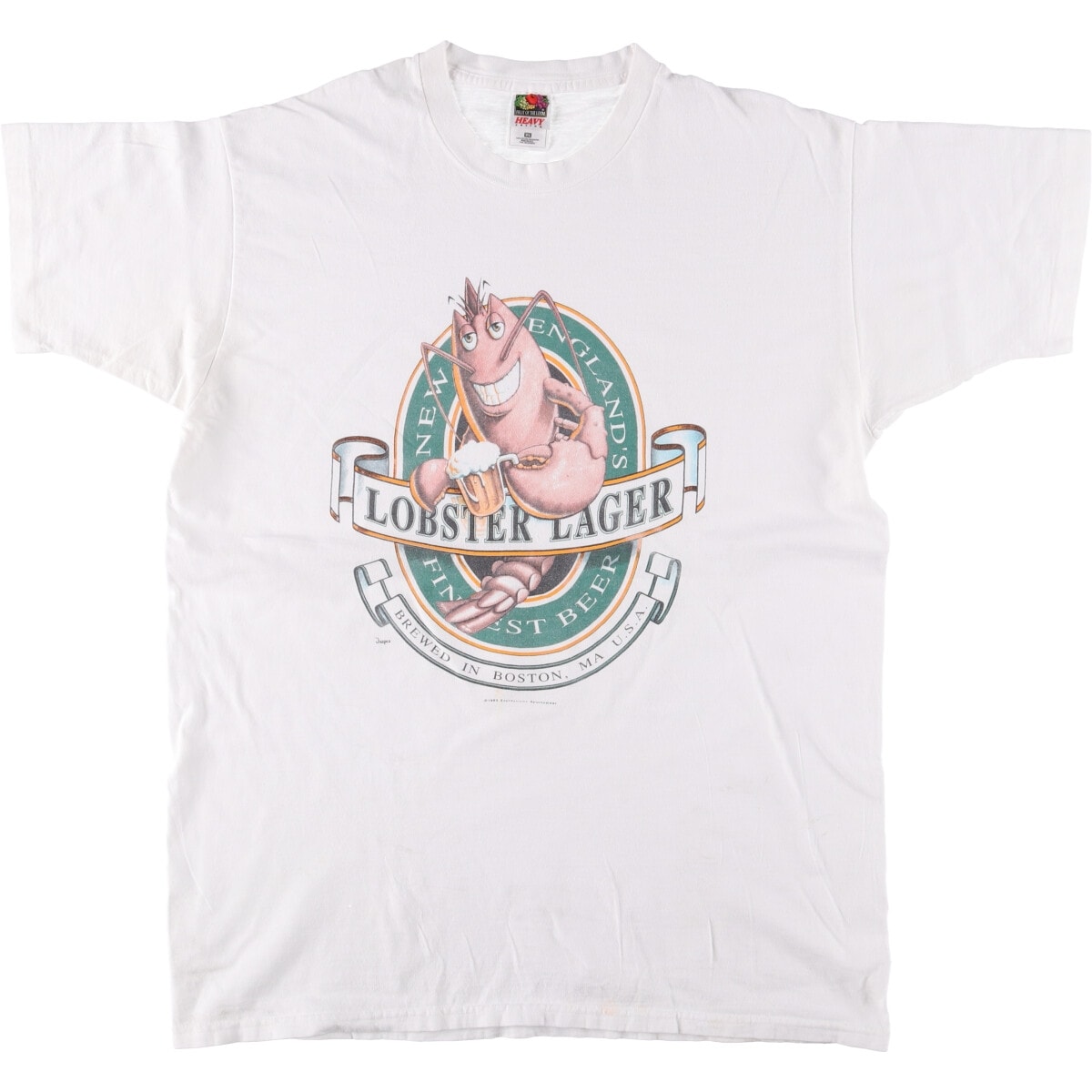 古着 90年代 フルーツオブザルーム FRUIT OF THE LOOM Lobster Lager ロブスターラガー アドバタイジングTシャツ USA製 メンズXL相当 ヴィンテージ/eaa567557