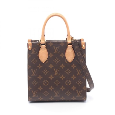 ルイ・ヴィトン LOUIS VUITTON サックプラBB 2WAY ハンドバッグ バッグ PVCコーティングキャンバス レザー モノグラム レディース ブラウン系 M45847 【中古】