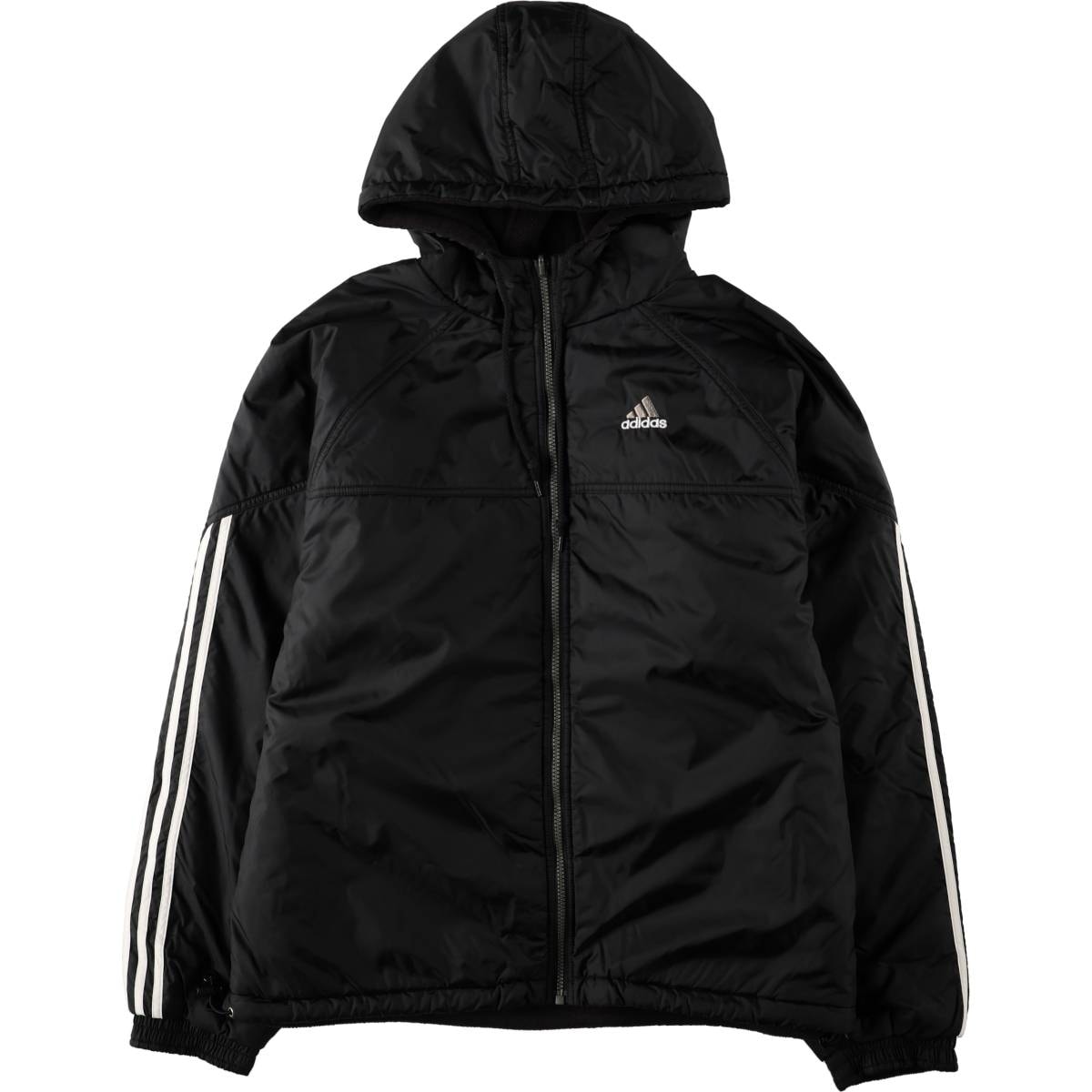 古着 アディダス adidas 中綿入り リバーシブル ナイロンパーカー メンズL相当/eaa673704