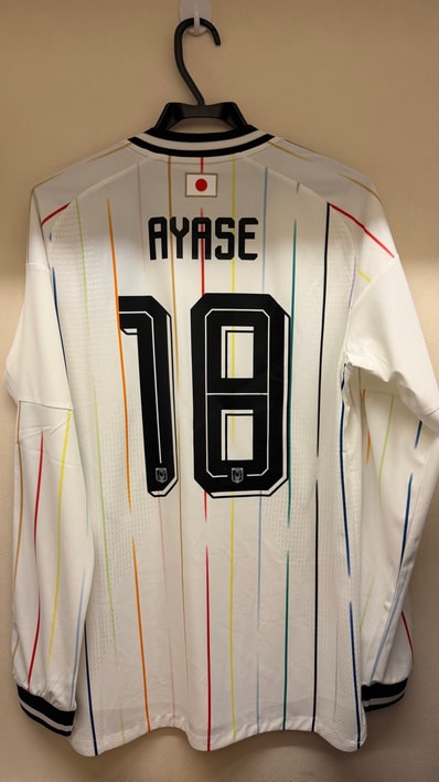 adidas Soccer Japan 2026 Away Authentic Jersey Long Sleeve #18 Ayase Ueda "OffWhite/Black"