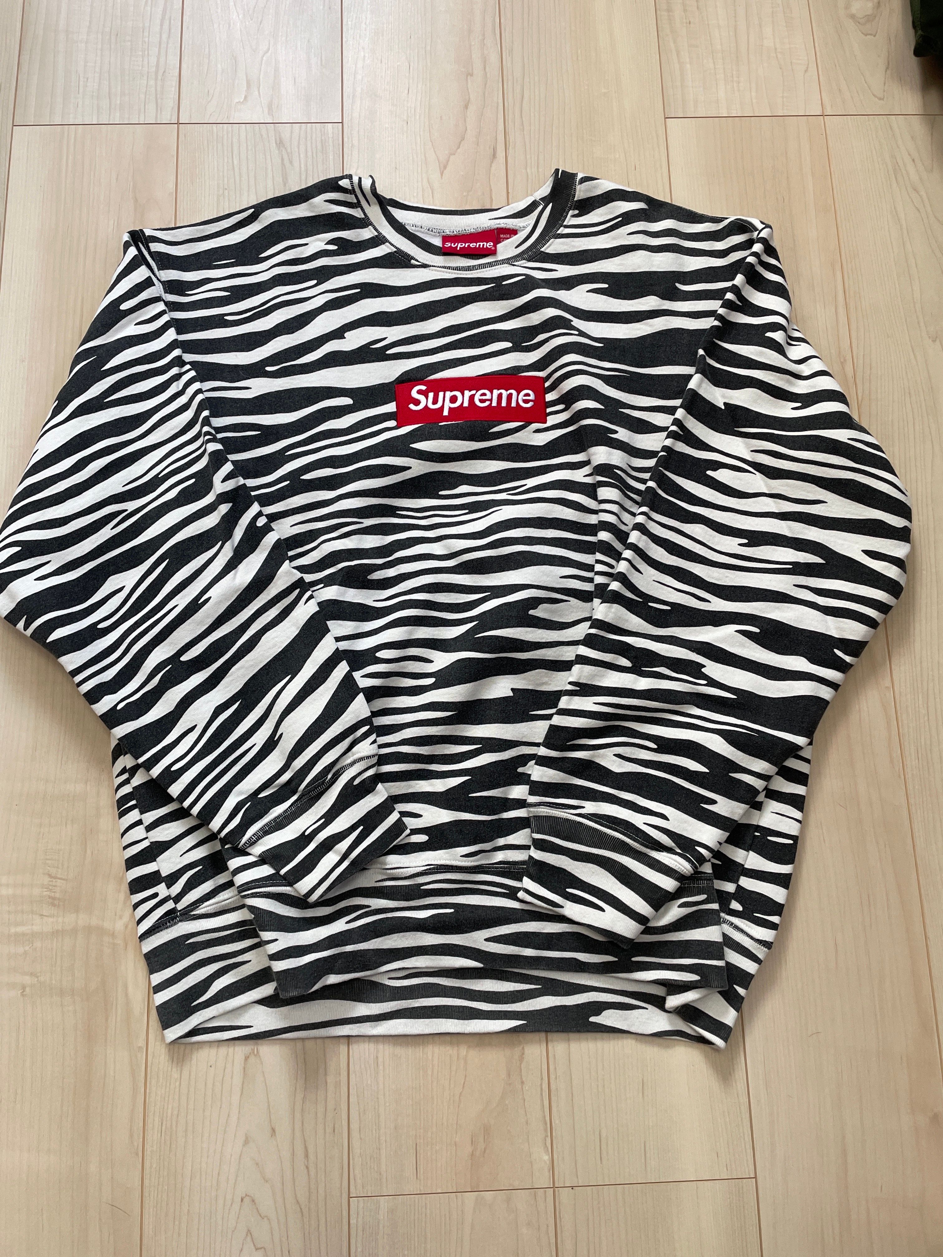 Supreme Box Logo Crewneck "Zebra" (22FW)