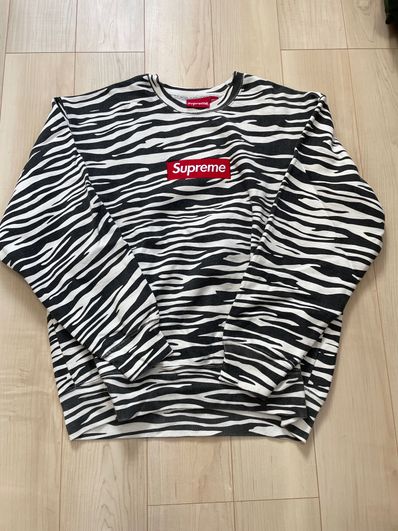 Supreme Box Logo Crewneck "Zebra" (22FW)