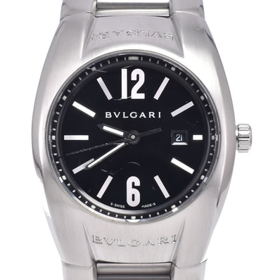 ブルガリ BVLGARI EG30S エルゴン デイト ブラック クォーツ レディース 良品 腕時計 R#149229