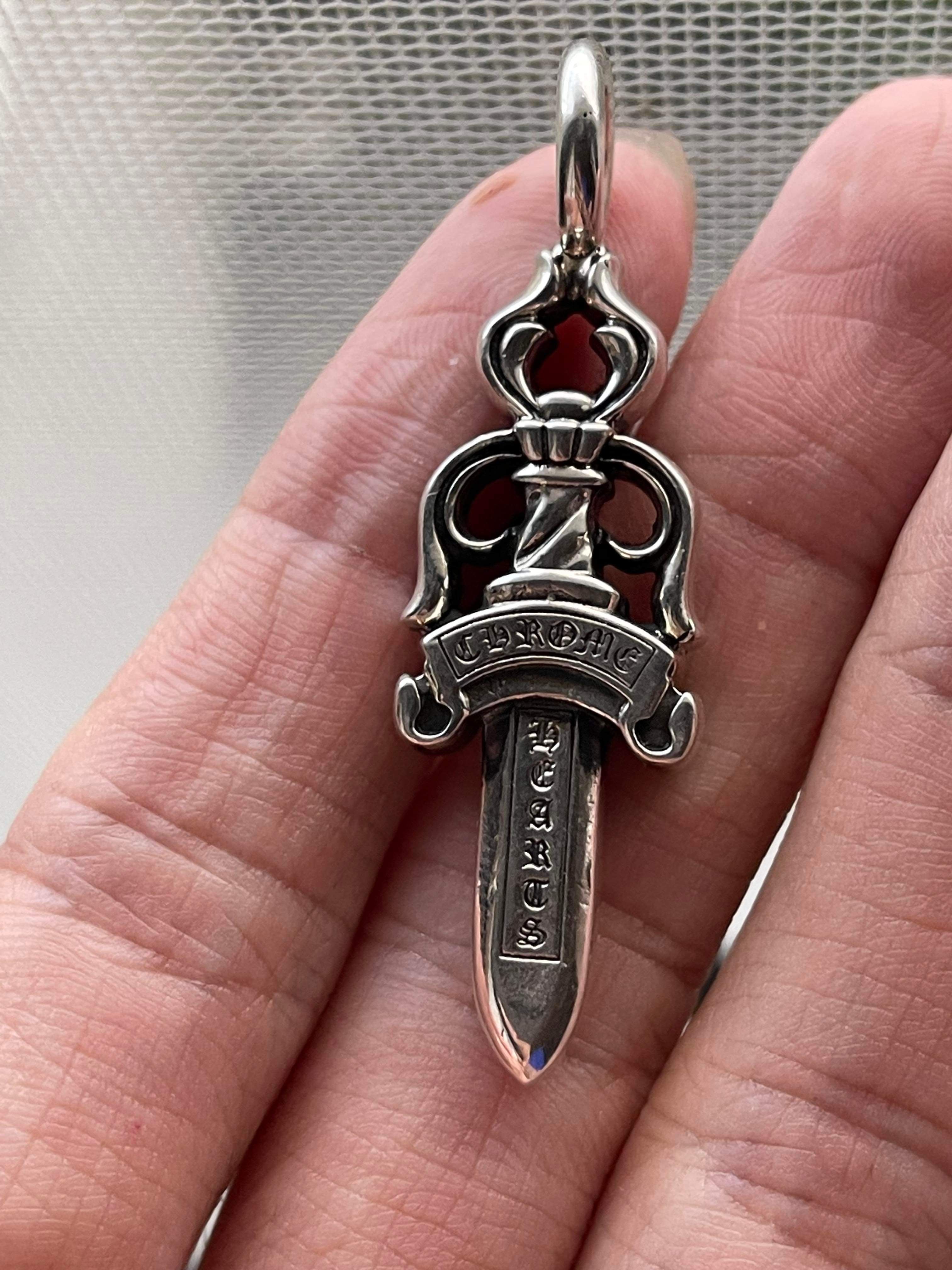 Chrome Hearts Double Dagger Pendant "Silver"