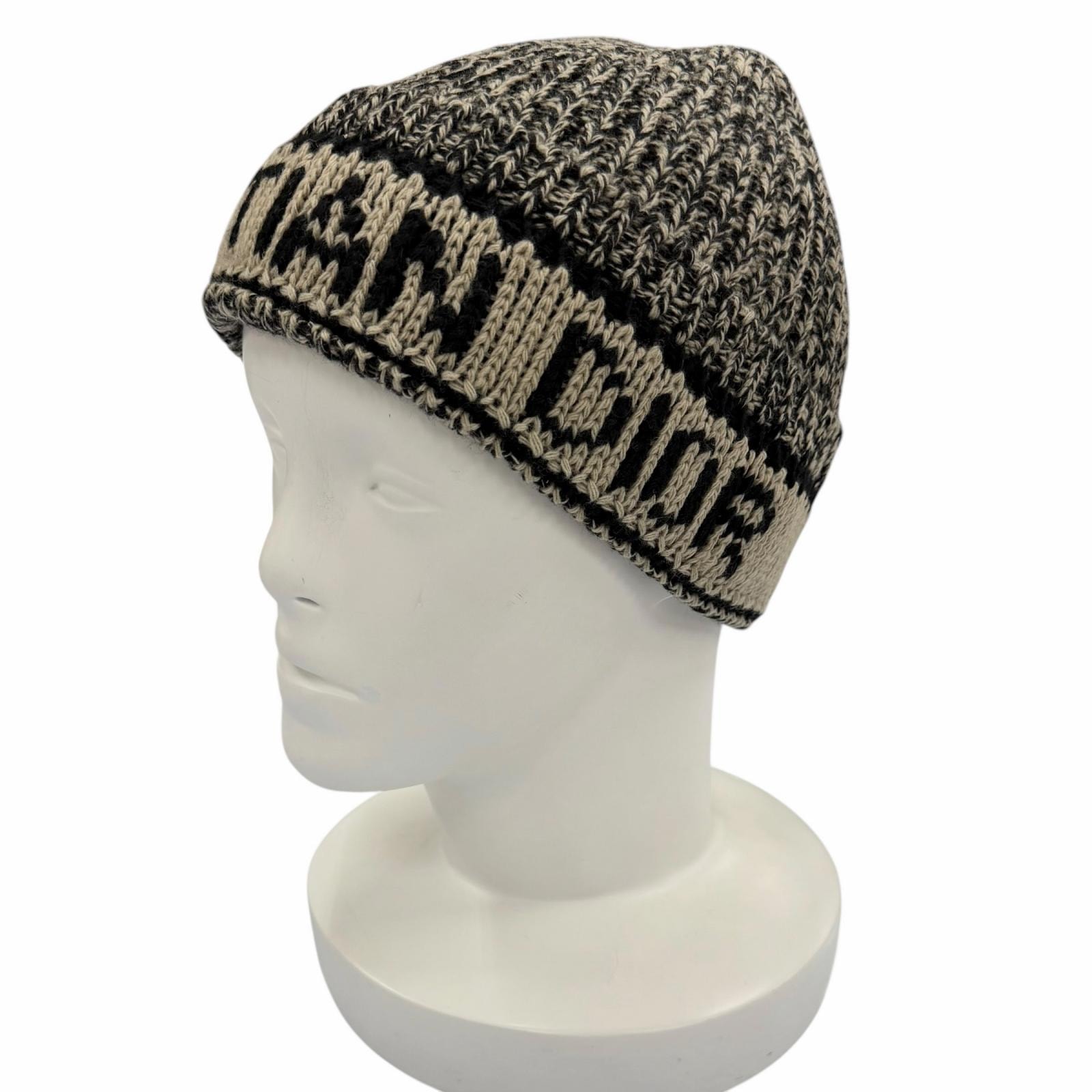 美品 クリスチャンディオール ニットキャップ ベージュ 25DWI714S007