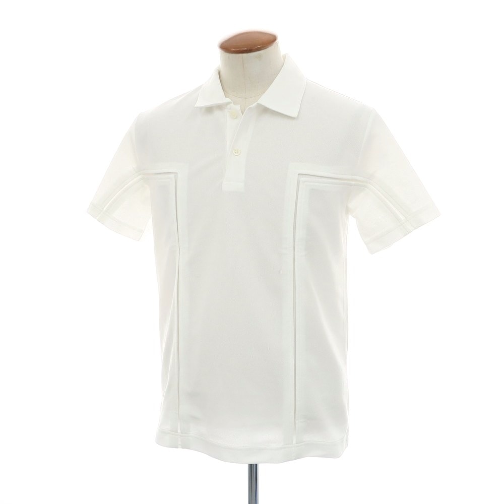 【中古】コムデギャルソン オムドゥ COMME des GARCONS HOMME DEUX 2024年秋冬 ポリエステル 半袖ポロシャツ ホワイト【サイズM】【メンズ】
